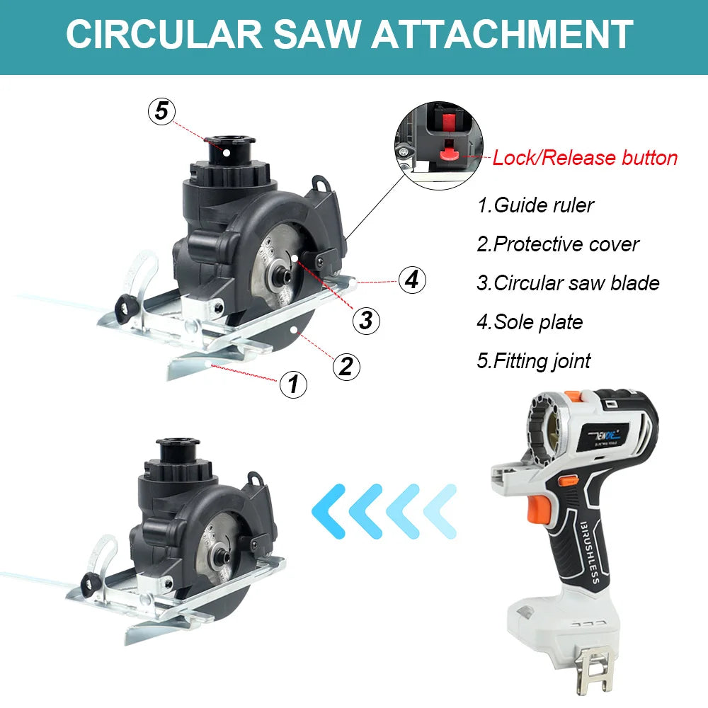 12-in-1 combo kit Cordless Brushless Recip Saw Jig saw Circular Saw Chainsaw Oscillating Tool Screw Driver